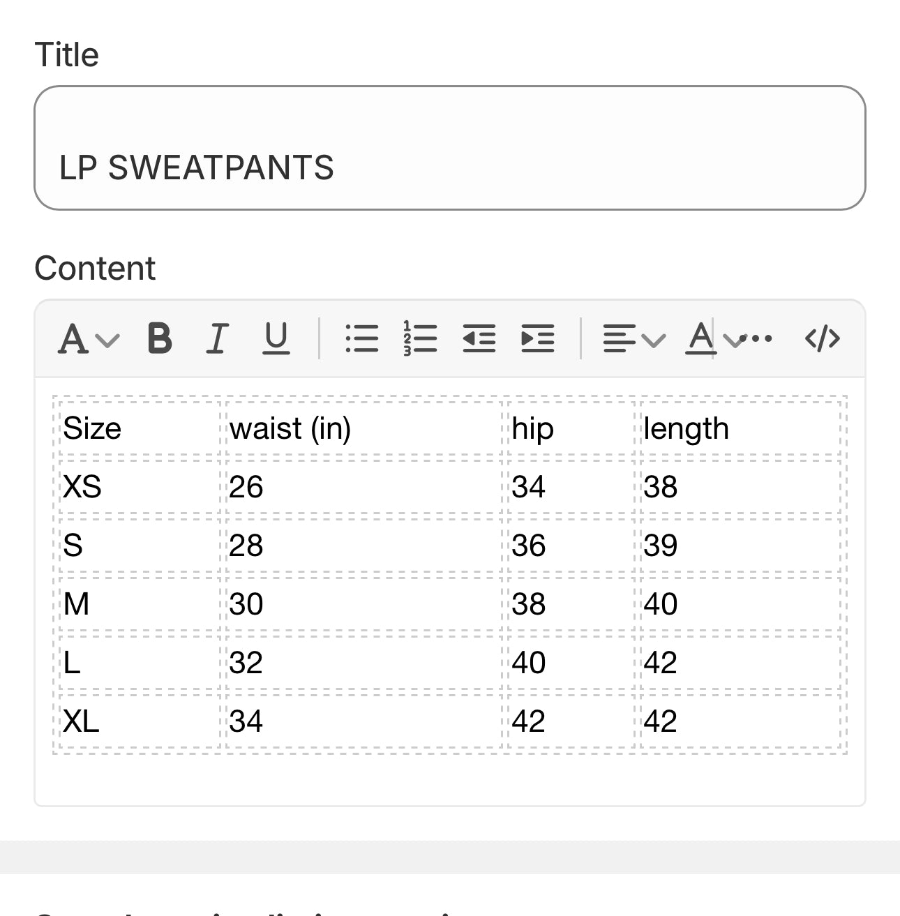 LP Everyday Sweats