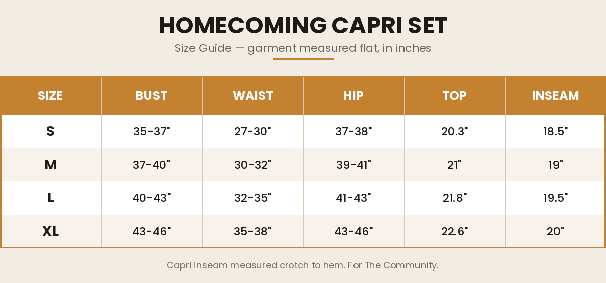 Homecoming Capri Set